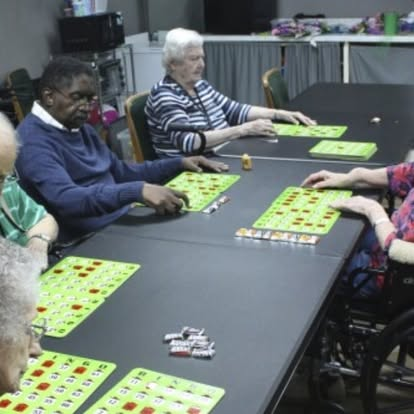 Residents playing bingo