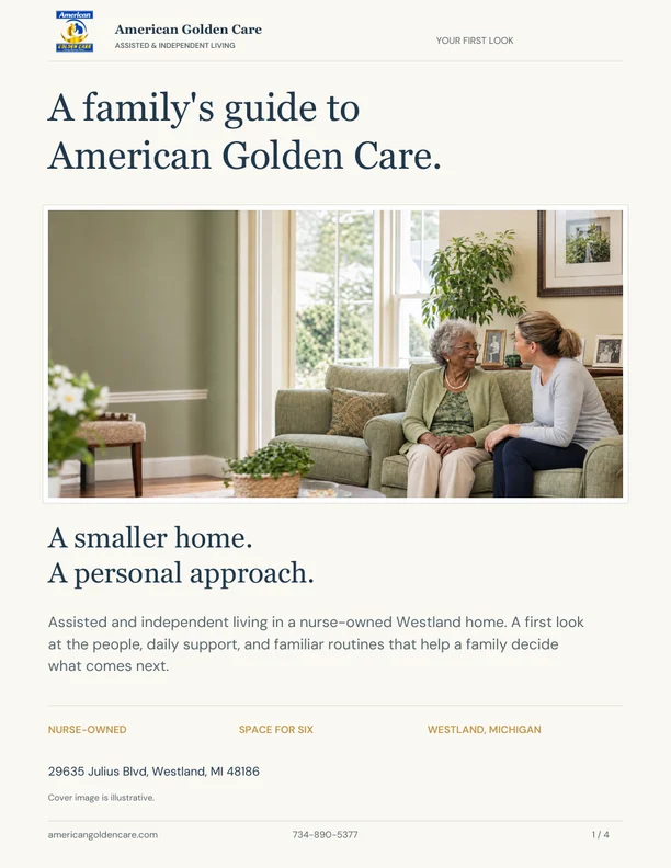 Cover of the American Golden Care family guide